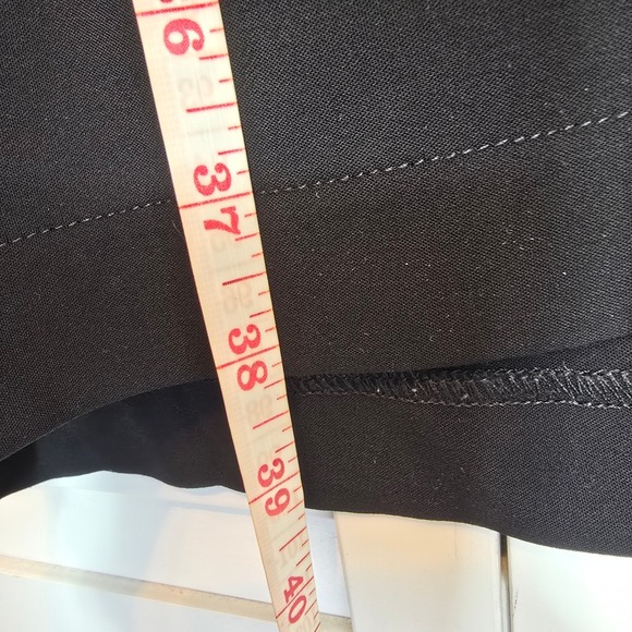 COTELAC Black V Neck Midi Sheath Dress Women's Sz Small Minimalist Career Pocket - Picture 13 of 14